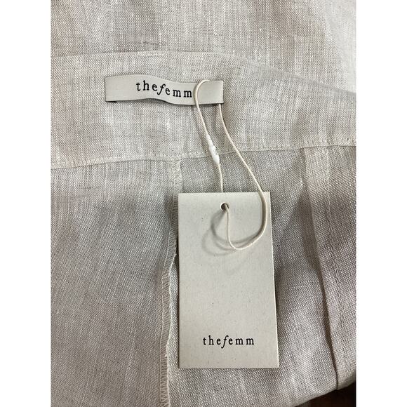 The Femm 'Gigi' White Linen Short Size M - NWT - Picture 4 of 4